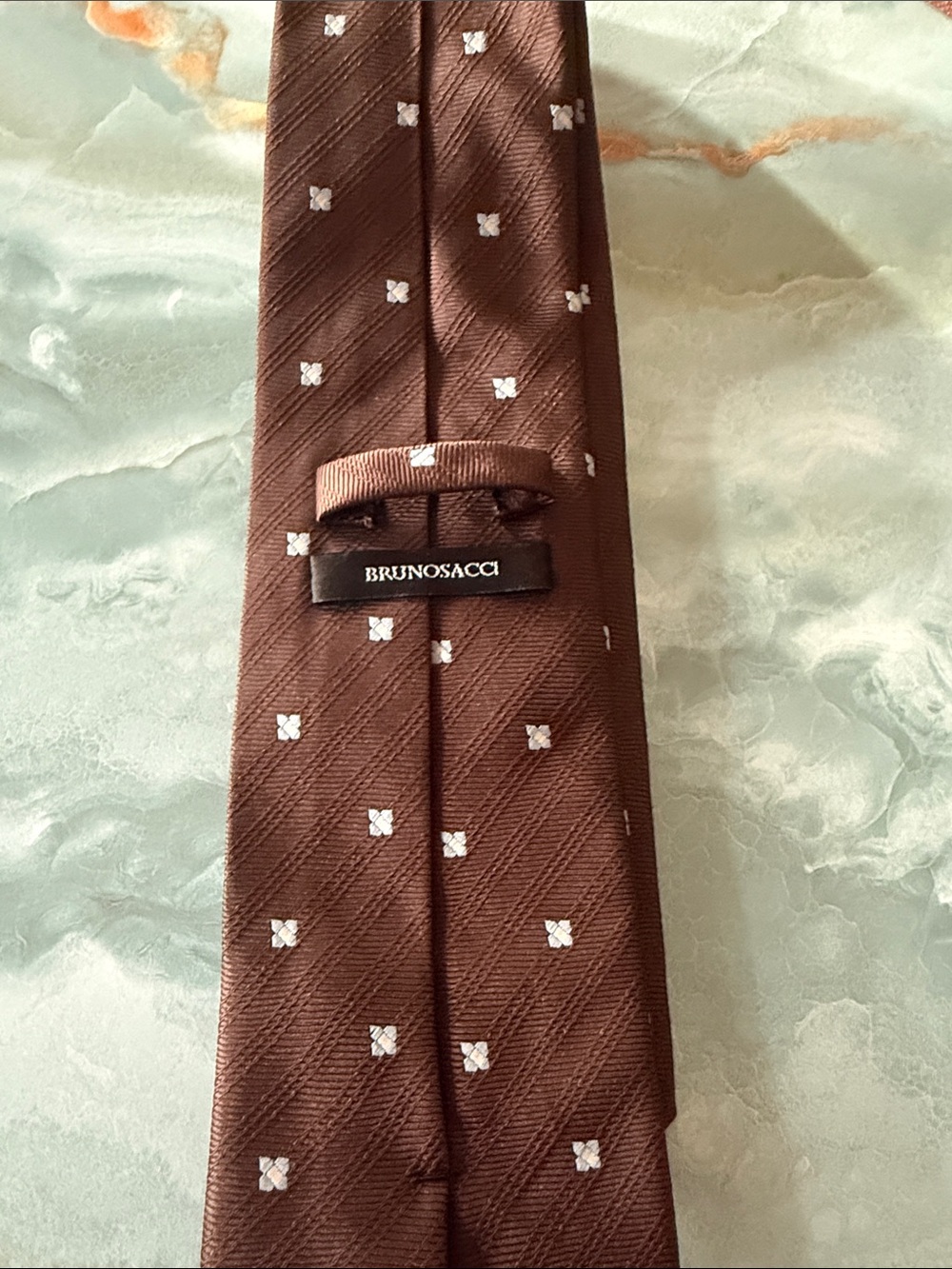 Brunosacci Brown Patterned Men's Tie